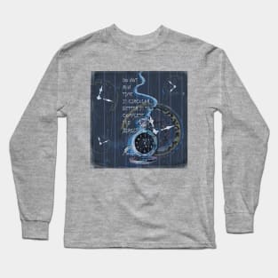 CIRCULAR TIME NIGHT BLUE Long Sleeve T-Shirt